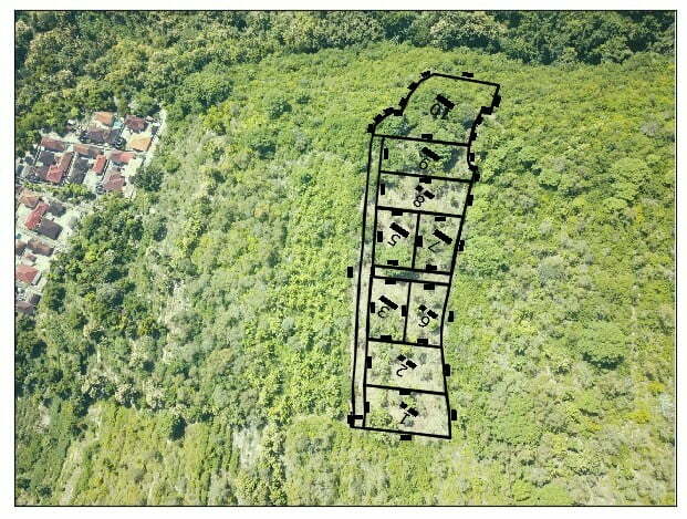 Terrain a vendre a Suana Nusa Penida Bali decoupage en lots